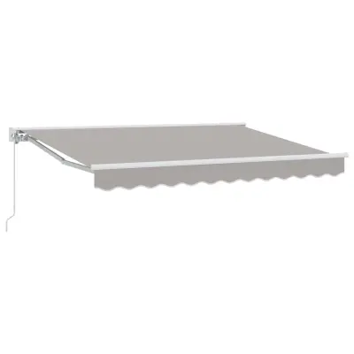 vidaXL Okvir tende Svetlo siva 350 x 200 cm Poliester s PU premazom