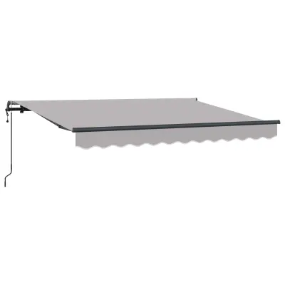 vidaXL Retraktilna tenda Svetlo siva 350 x 200 cm blago