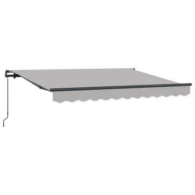vidaXL Retraktilna tenda Svetlo siva 300 x 200 cm blago