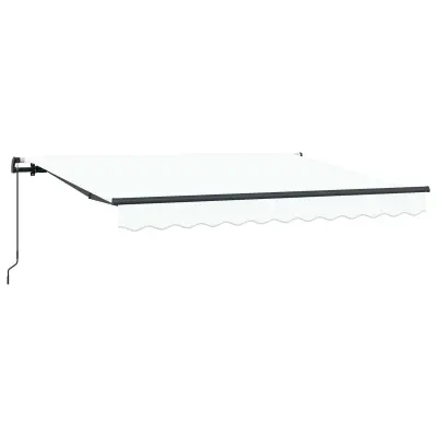 vidaXL Retraktilna tenda Bela 250 x 200 cm blago