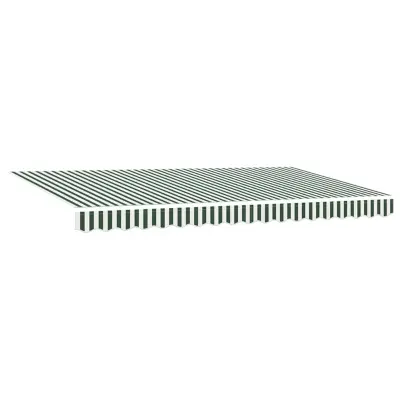 vidaXL Nadomestno platno za tendo Zelena in Bela 380 x 195 cm