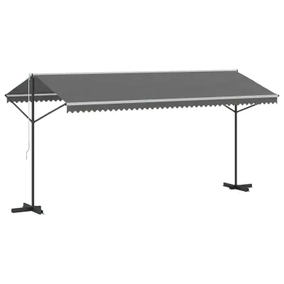 vidaXL Prosto stoječa tende Siva 5 x 3 m Poliester