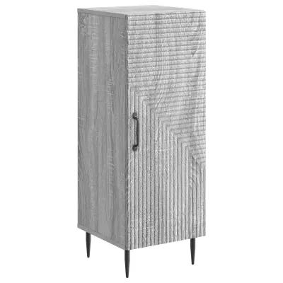 vidaXL Strani šal Siva Sonoma 33 x 34,5 x 89,5 cm Inženirski les