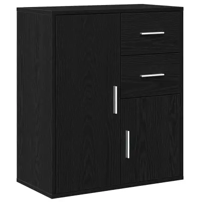 vidaXL Strani šal Črna Orehovina 60 x 31 x 70 cm Konstruiran les