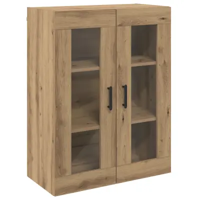 vidaXL Strani šal Umetni hrast 69,5 x 34 x 90 cm Konstruiran les