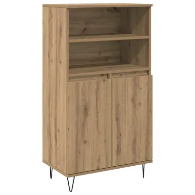 vidaXL Visok predalnik Rjava 60 x 36 x 110 cm Konstruiran les