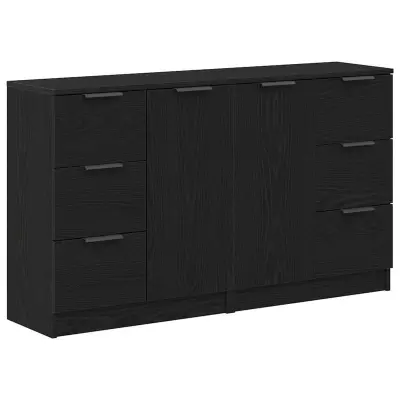 vidaXL Strani šal Črna Orehovina 120 x 30 x 70 cm Konstruiran les