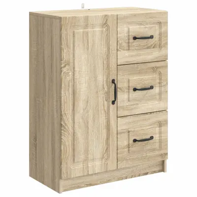 vidaXL Strani šal Sonoma hrast 66 x 34,5 x 87 cm Inženirski les