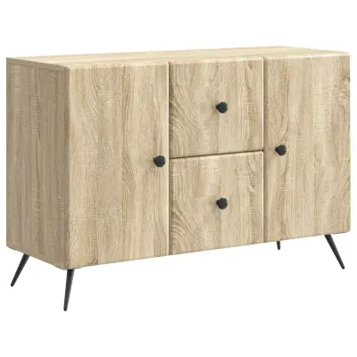 vidaXL Strani šal Sonoma hrast 89 x 34,5 x 60 cm Inženirski les