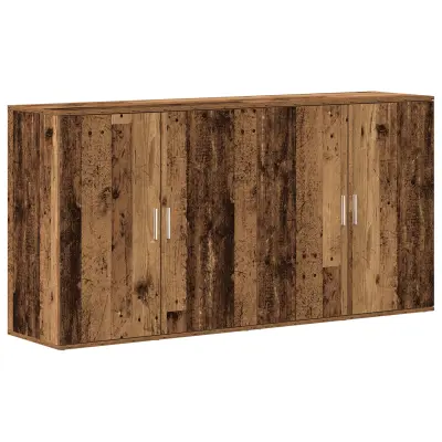 vidaXL Strani šal 2 pcs Star les 79 x 38 x 80 cm Konstruiran les