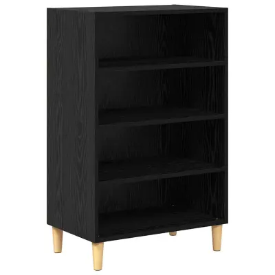 vidaXL Strani šal Črna Orehovina 57 x 35 x 89,5 cm Konstruiran les