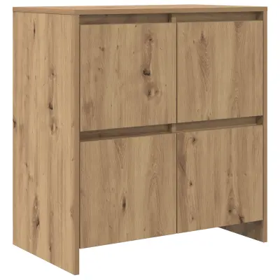 vidaXL Strani šal Umetni hrast 70 x 41 x 75 cm Konstruiran les