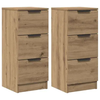 vidaXL Komoda 2 kosa artisian hrast 30x30x70 cm konstruiran les