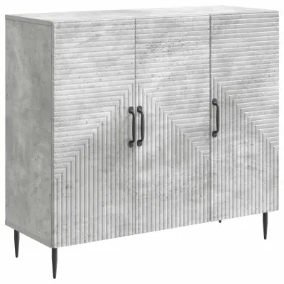 vidaXL Strani šal Betonsko siva 89 x 34,5 x 80 cm Inženirski les