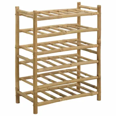 vidaXL Stojalo za vino Naravna 57 x 29,5 x 72 cm Bambus