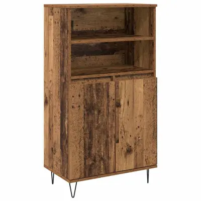 vidaXL Visok predalnik Rjava 60 x 36 x 110 cm Konstruiran les