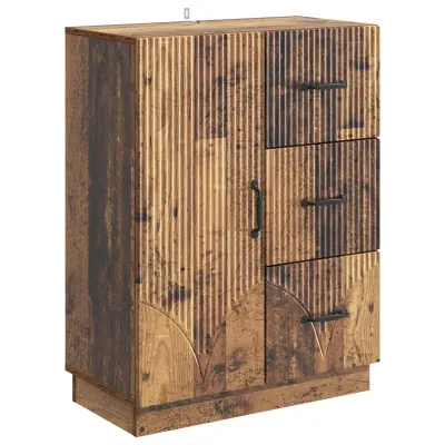 vidaXL Strani šal s predalom Star les 66 x 34,5 x 87 cm Inženirski les