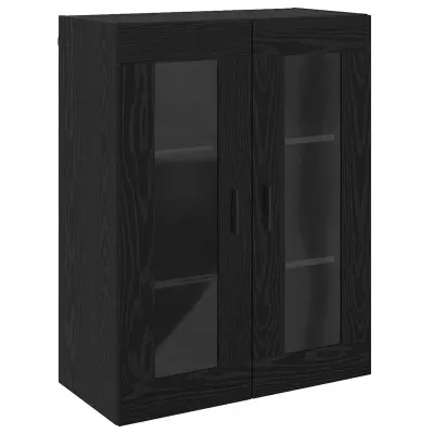 vidaXL Stenska omara Črna 69,5 x 34 x 90 cm Konstruiran les