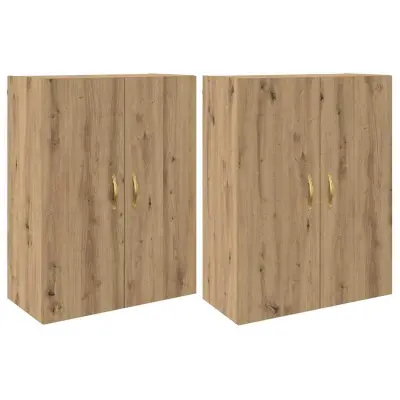 vidaXL Omara za steno 2 pcs Umetni hrast 69,5 x 34 x 90 cm