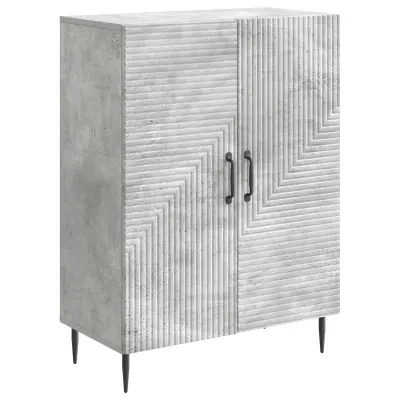 vidaXL Strani šal Betonsko siva 66 x 34,5 x 89,5 cm Inženirski les