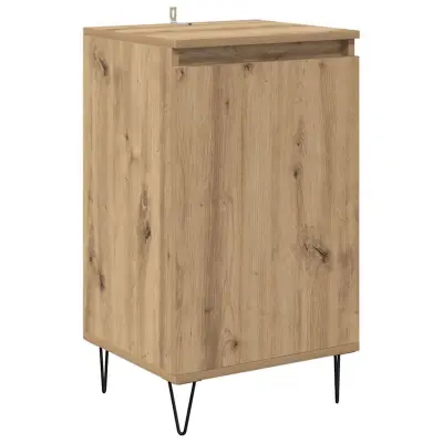 vidaXL Strani šal Umetni hrast 40 x 35 x 70 cm Konstruiran les