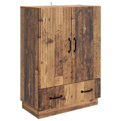 vidaXL Strani šal s predalom Star les 66 x 34,5 x 92 cm Inženirski les
