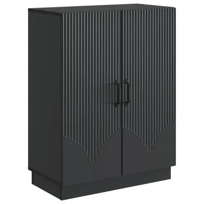 vidaXL Strani šal Črna 66 x 34,5 x 87 cm Inženirski les
