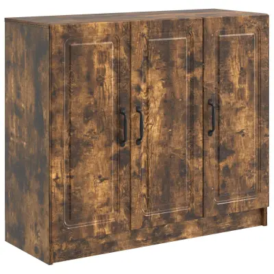 vidaXL Strani šal Dimljen hrast 89 x 34,5 x 77 cm Inženirski les