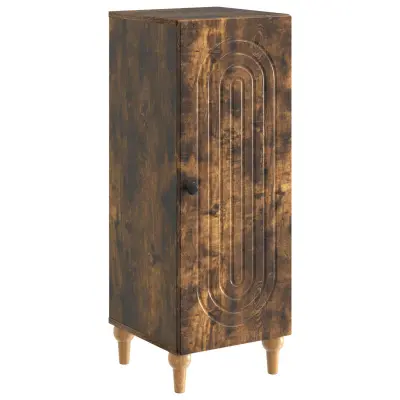 vidaXL Strani šal Dimljen hrast 33 x 34,5 x 90 cm Inženirski les