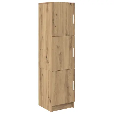 vidaXL Visok predalnik Umetni hrast 31,5 x 32 x 122,5 cm