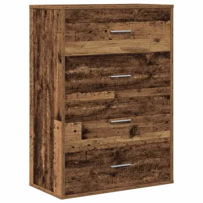 vidaXL Strani šal s predalom Star les 60 x 31 x 84 cm Konstruiran les