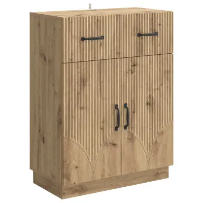 vidaXL Strani šal Artisan hrast 66 x 34,5 x 87 cm Inženirski les