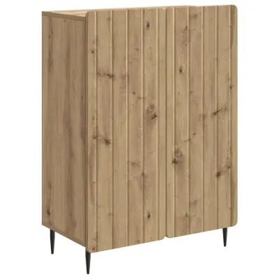 vidaXL Strani šal Artisan hrast 66 x 34,5 x 92 cm Inženirski les
