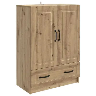 vidaXL Strani šal Artisan hrast 66 x 34,5 x 92 cm Inženirski les