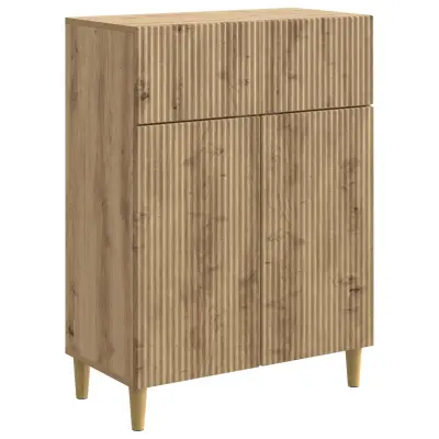 vidaXL Strani šal Artisan hrast 66 x 34,5 x 90 cm Inženirski les