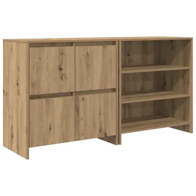 vidaXL Strani šal 2 pcs Umetni hrast 70 x 41 x 75 cm Konstruiran les