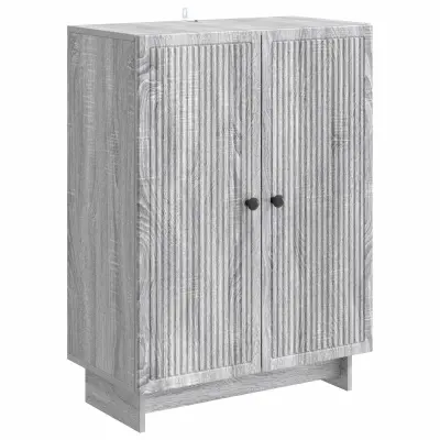 vidaXL Strani šal Siva Sonoma 66 x 34,5 x 90 cm Inženirski les