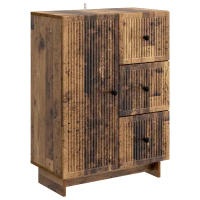vidaXL Strani šal s predalom Star les 66 x 34,5 x 90 cm Inženirski les