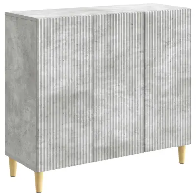 vidaXL Strani šal Betonsko siva 89 x 34,5 x 80 cm Inženirski les