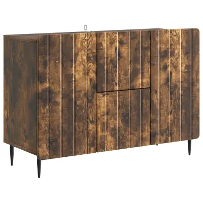 vidaXL Strani šal Dimljen hrast 89 x 34,5 x 62 cm Inženirski les