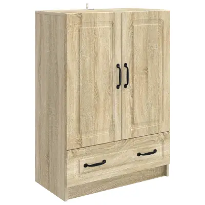 vidaXL Strani šal Sonoma hrast 66 x 34,5 x 92 cm Inženirski les