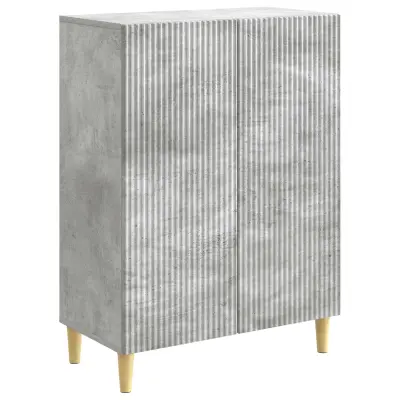 vidaXL Strani šal Betonsko siva 66 x 34,5 x 90 cm Inženirski les