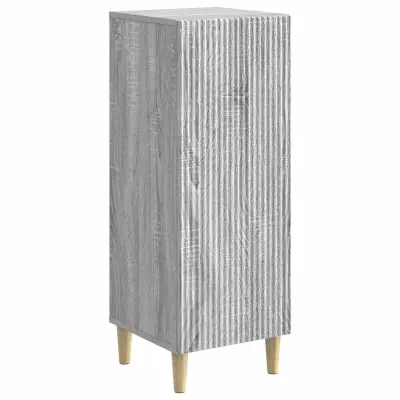 vidaXL Strani šal Siva Sonoma 33 x 34,5 x 90 cm Inženirski les