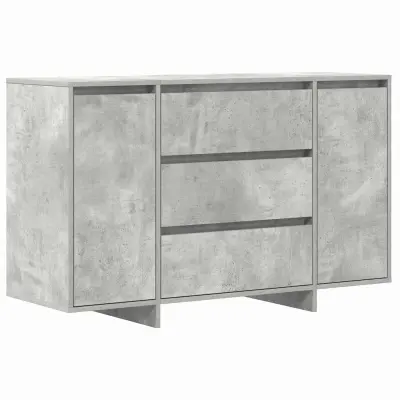 vidaXL Strani šal Betonsko siva 120 x 41 x 75 cm Konstruiran les