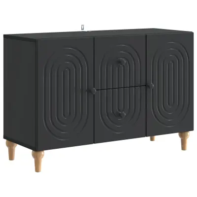 vidaXL TV omarica s predalom Črna 89 x 34,5 x 60 cm Inženirski les