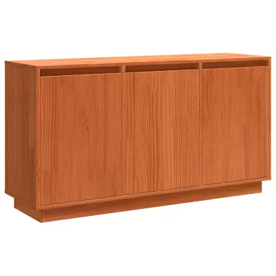 vidaXL Strani šal Rjav hrast 111 x 34 x 60 cm Masivno borovo les