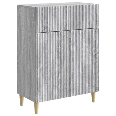 vidaXL Strani šal Siva Sonoma 66 x 34,5 x 90 cm Inženirski les