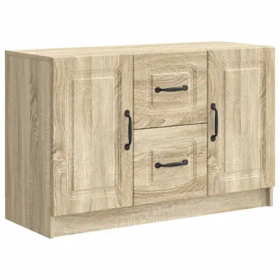 vidaXL Strani šal Sonoma hrast 89 x 34,5 x 57 cm Inženirski les