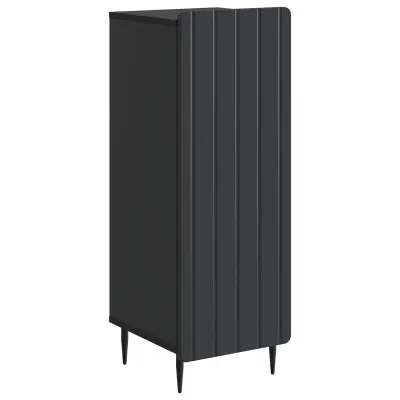 vidaXL Strani šal Črna 34,5 x 33 x 92 cm Inženirski les