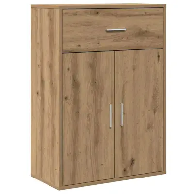 vidaXL Strani šal Umetni hrast 60 x 30 x 84 cm Konstruiran les